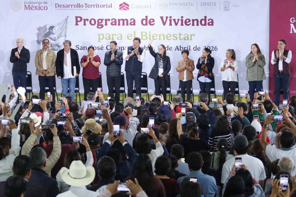 Claudia Sheinbaum Pardo, Presidenta de México, acudió a Puebla para entregar Justicia Social. | Foto: FOVISSSTE