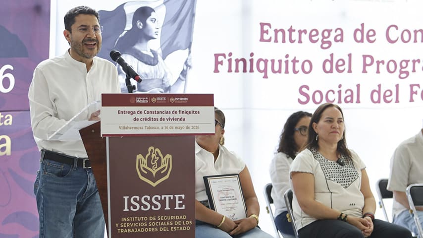 El FOVISSSTE entregó Justicia Social a familias de Tabasco. | Foto: FOVISSSTE 
