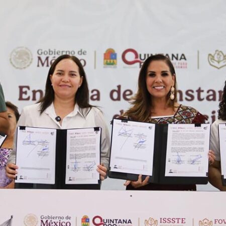 Firman FOVISSSTE y Gobierno de Quintana Roo convenio para escrituración gratuita
