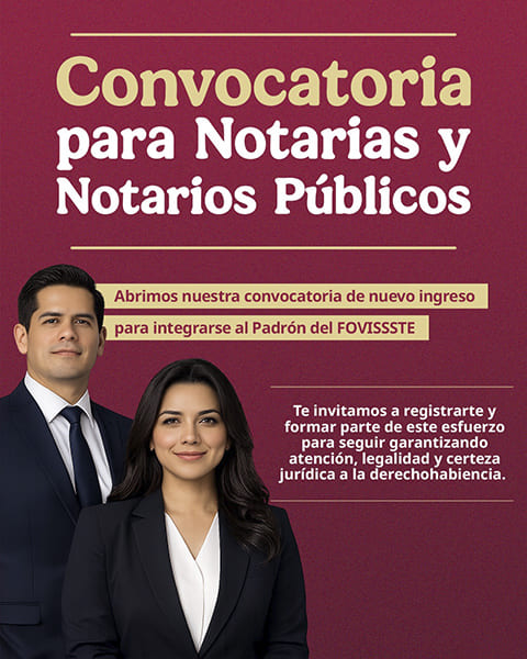FOVISSSTE abre registro para notarias y notarios