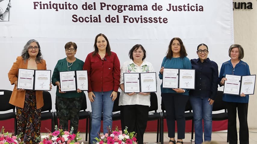 Justicia social para familias en Coahuila: FOVISSSTE liquida 434 créditos