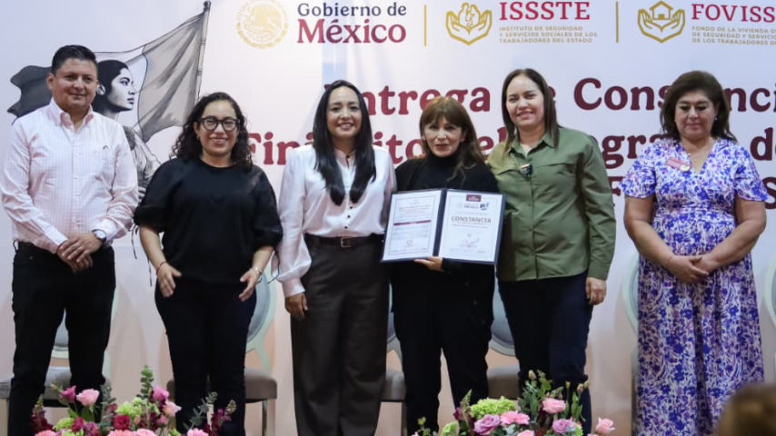 Jabnely Maldonado Meza, Vocal Ejecutiva del FOVISSSTE, celebró la transformación de la institución, que sigue cambiando vidas. | Foto: FOVISSSTE