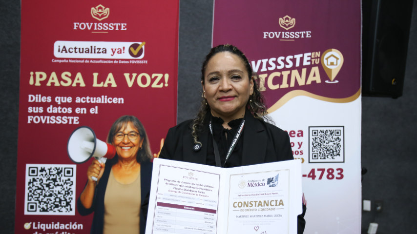 FOVISSSTE en tu Oficina cierra jornada en la SENER y entrega Constancias de Finiquito