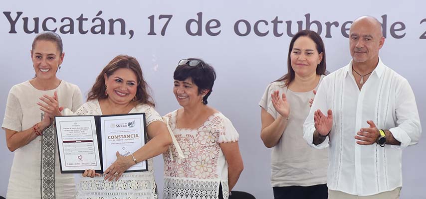 La Presidenta condona 658 créditos del FOVISSSTE en Yucatán 